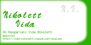 nikolett vida business card